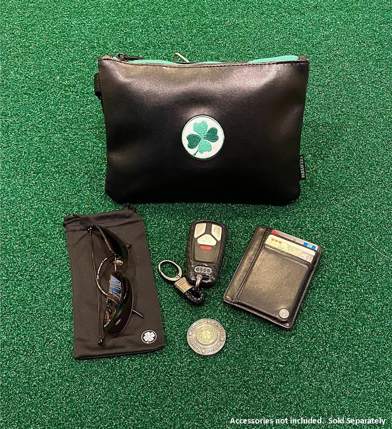 Players Clover Valuables Pouch - a Must Golf Accessories Bag - Safely Store Jewelry Phone - Phone Wallet Golf Pouch - Lucky Chip Golf Pouch